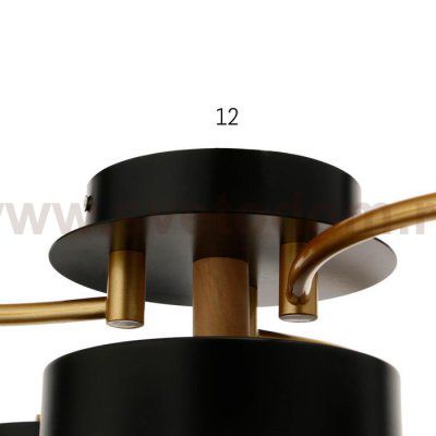 Светильник 35444/4 LED 96Вт 3000-6000К черный-золото 65х65х12 см