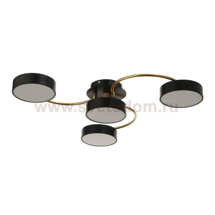 Светильник 35444/4 LED 96Вт 3000-6000К черный-золото 65х65х12 см