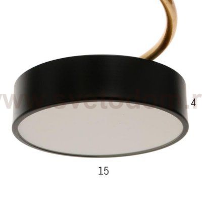 Светильник 35444/4 LED 96Вт 3000-6000К черный-золото 65х65х12 см