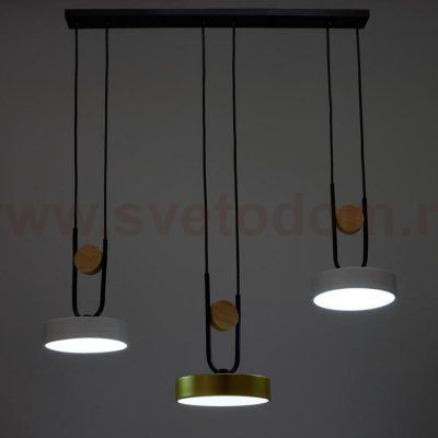 Светильник 35446/3 LED 72Вт 3000-6000К белый-золото 70х18х26 см