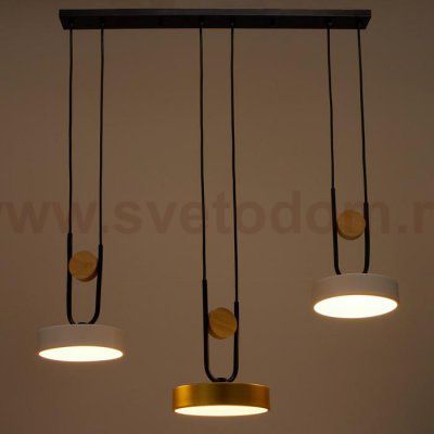 Светильник 35446/3 LED 72Вт 3000-6000К белый-золото 70х18х26 см