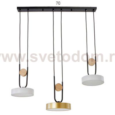 Светильник 35446/3 LED 72Вт 3000-6000К белый-золото 70х18х26 см