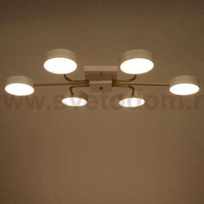 Светильник 35450/6 LED 144Вт 3000-6000К белый-золото 93х58х9,5 см