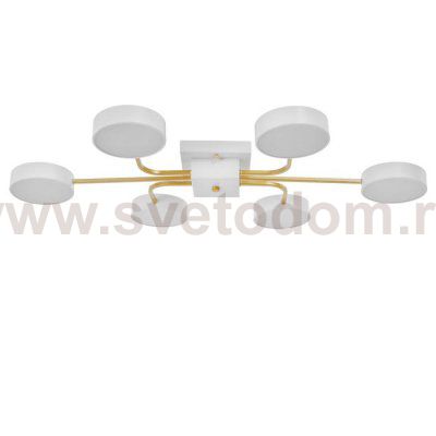 Светильник 35450/6 LED 144Вт 3000-6000К белый-золото 93х58х9,5 см