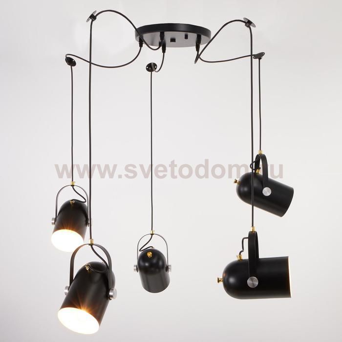 Светильник 35451/5 E27 40Вт черный 23х15х26 см