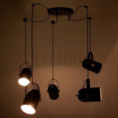 Светильник 35451/5 E27 40Вт черный 23х15х26 см