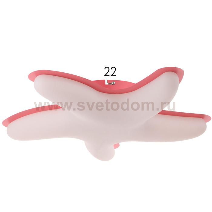 Светильник с ПДУ 70536/1 LED 100Вт диммер 3000-6000К розовый 53х53х9,5 см