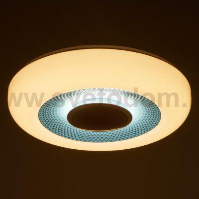 Светильник с ПДУ 70543/1 LED 85Вт диммер 3000-6000К белый-синий 46х46х10 см