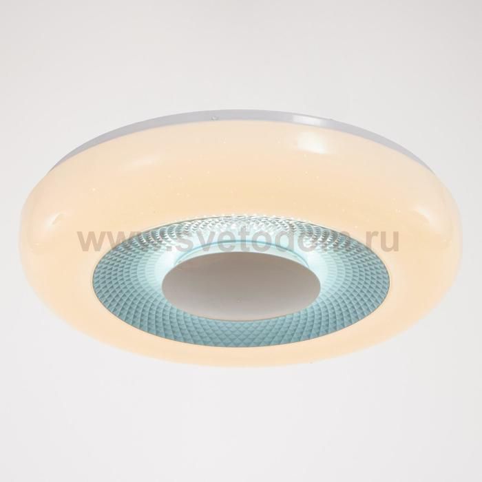 Светильник с ПДУ 70543/1 LED 85Вт диммер 3000-6000К белый-синий 46х46х10 см