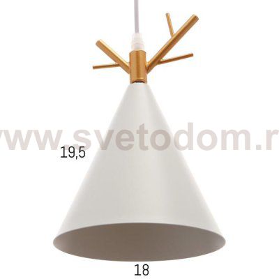 Светильник 34855/1 E27 40Вт белый-золото 18х18х26-126 см