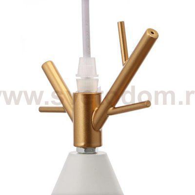 Светильник 34855/1 E27 40Вт белый-золото 18х18х26-126 см