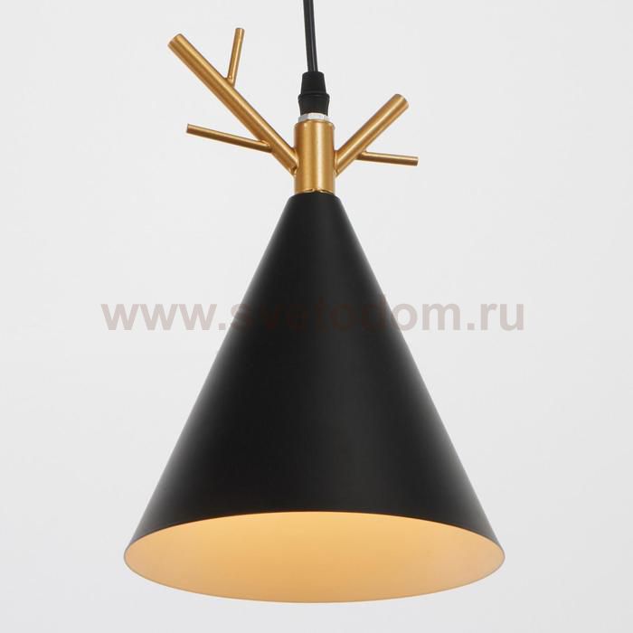 Светильник 34856/1 E27 40Вт черный-золото 18х18х26-126 см