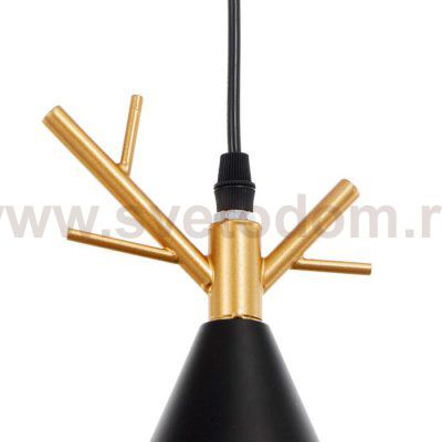 Светильник 34856/1 E27 40Вт черный-золото 18х18х26-126 см