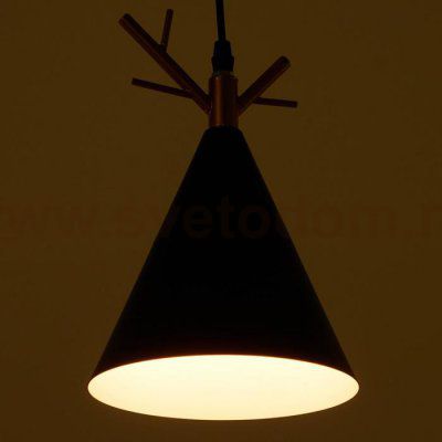 Светильник 34856/1 E27 40Вт черный-золото 18х18х26-126 см