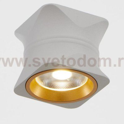 Светильник 86608/1 LED 7Вт 4000К белый-золото 6,3х6,3х5,5 см