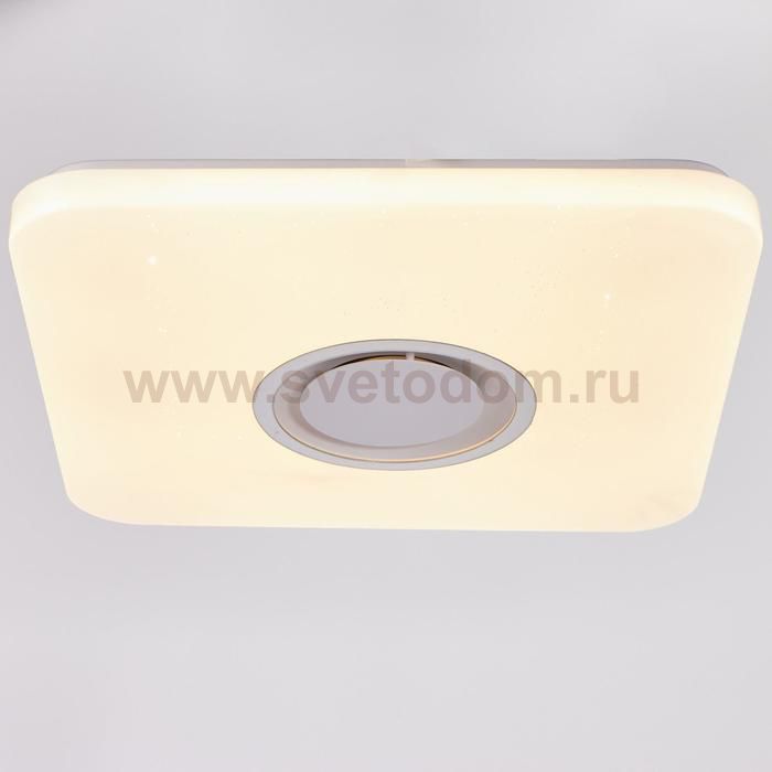 Светильник с ПДУ 74615/1 MP3 LED 80Вт 3000-6000К диммер белый 43х43х6,8 см