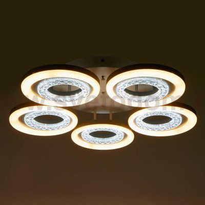 Люстра с ПДУ 74630/5 LED 140Вт диммер 3000-6000К белый 64х64х12,5 см