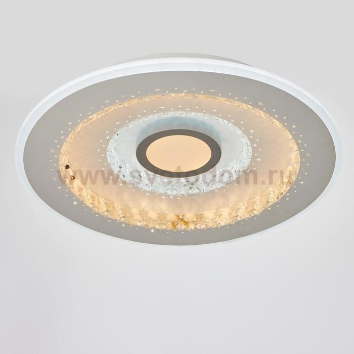 Светильник с ПДУ 74640/1 LED 107Вт диммер 3000-6000К белый 49,2х49,2х6 см