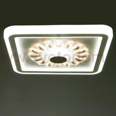 Светильник с ПДУ 74644/1 LED 100Вт диммер 3000-6000К белый 48х48х7 см