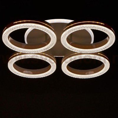 Светильник с ПДУ 74651/4+1 LED 95Вт диммер 3000-6000К белый 50х50х9 см