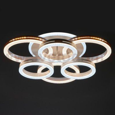 Светильник с ПДУ 74653/3+3+1 LED 165Вт диммер 3000-6000К белый 60х60х13 см