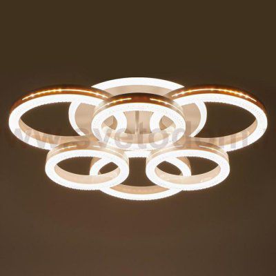 Светильник с ПДУ 74653/3+3+1 LED 165Вт диммер 3000-6000К белый 60х60х13 см