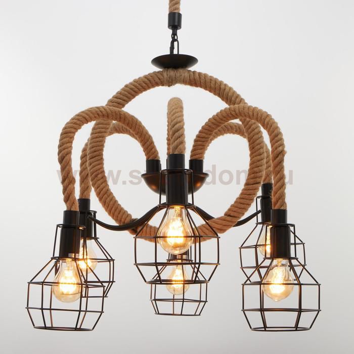 Люстра 85215/6 E27 40Вт черный 62х62х90-115 см