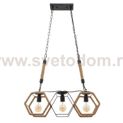 Светильник 85216/3 E27 40Вт черный 59х16х62-117 см