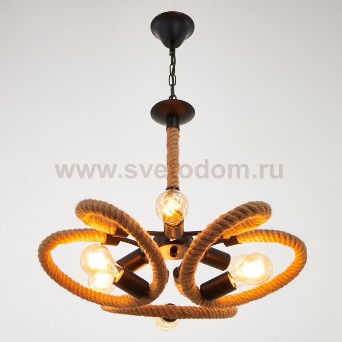 Люстра 85218/6 E27 40Вт черный 53х53х53-83 см