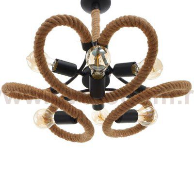 Люстра 85218/6 E27 40Вт черный 53х53х53-83 см