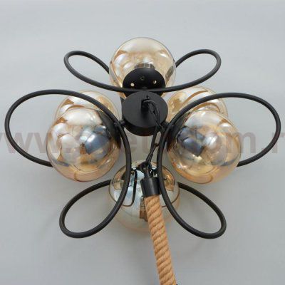 Люстра 85220/6 E27 40Вт черный 52х52х53-83 см