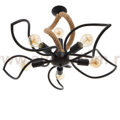 Люстра 85223/6 E27 40Вт черный 66х66х43-108 см