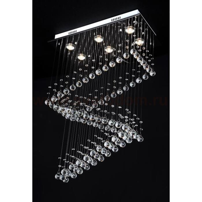 Люстра каскадная 71307/6 GU10 хром 60х30х85см