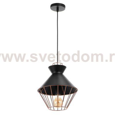 Светильник 59806/1 E27 40Вт черный-медь 23х23х33-133 см