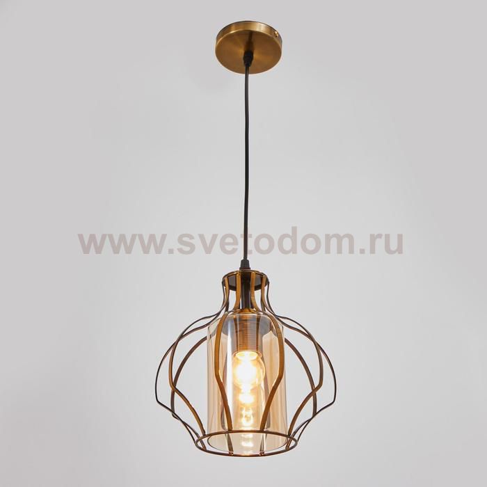 Светильник 59810/1 E27 40Вт бронза 21х21х23-123 см