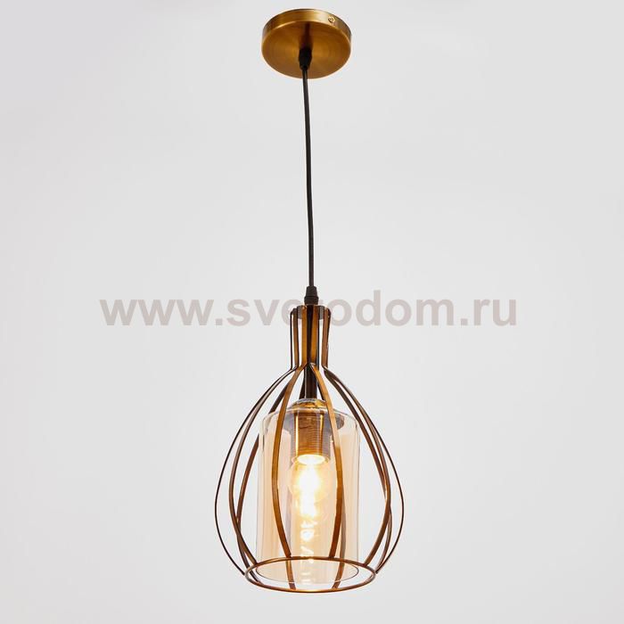 Светильник 59812/1 E27 40Вт бронза 17х17х28-128 см