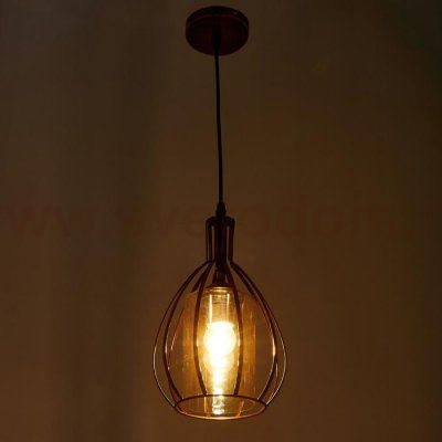 Светильник 59812/1 E27 40Вт бронза 17х17х28-128 см