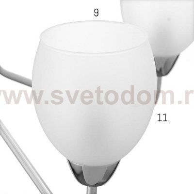 Люстра 69638/5 E14 40Вт хром 70х70х43 см