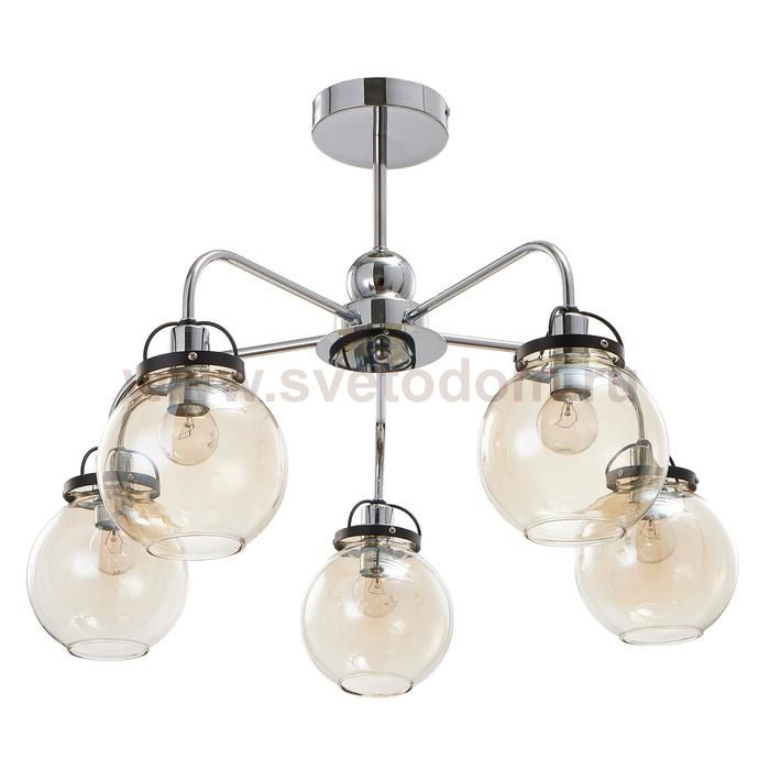 Люстра 69639/5 E14 40Вт хром-черный 63х63х45 см