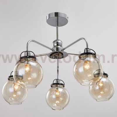 Люстра 69639/5 E14 40Вт хром-черный 63х63х45 см