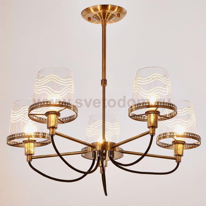 Люстра 69641/5 E14 40Вт бронза 64х64х58 см