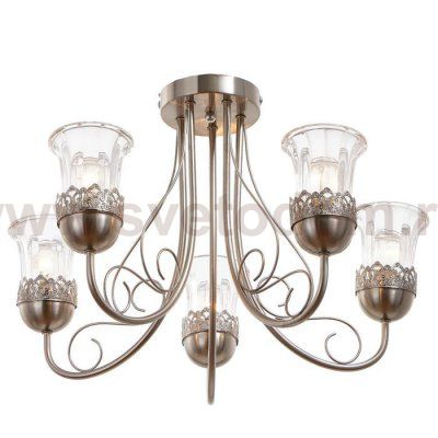 Люстра 69642/5 E14 40Вт сатин никель 56х56х32 см