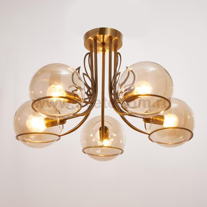 Люстра 69643/5 E14 40Вт бронза 58х58х34 см