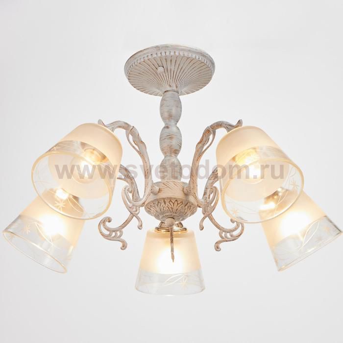 Люстра 69646/5 E14 40Вт белый с золотой патиной 56х56х32 см