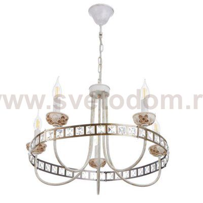 Люстра 69647/5 E14 40Вт белый с золотой патиной 57х57х41 см