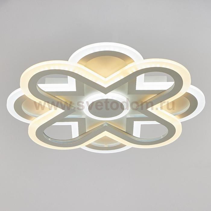 Люстра с ПДУ 69649/LED 160Вт диммер 3000-6000К белый 50х50х6 см