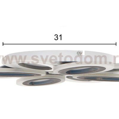 Люстра с ПДУ 69653/LED 160Вт диммер 3000-6000К белый-кофе 55х55х6 см