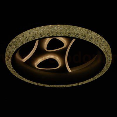 Люстра с ПДУ 60401/1 LED 114Вт 3 режима серый 50х50х10 см