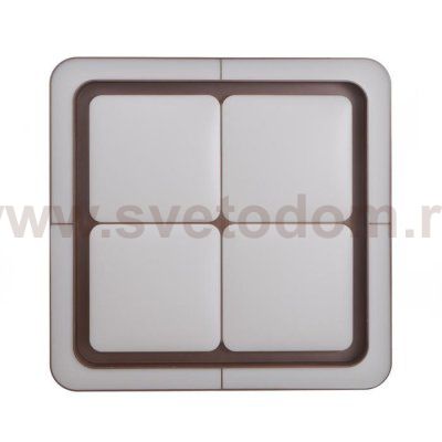 Люстра с ПДУ 60409/1 LED 144Вт диммер 3000-6000К кофе 50х50х8 см