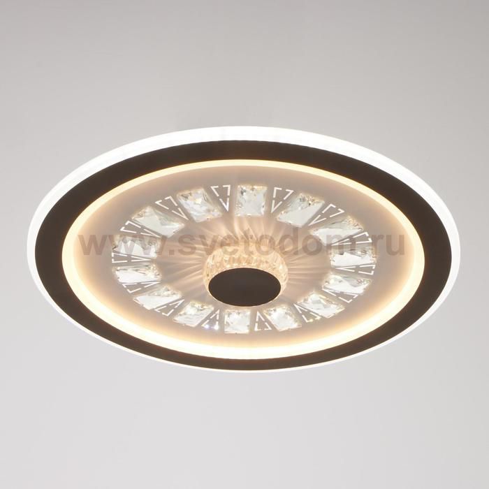 Люстра с ПДУ 60410/1 LED 104Вт диммер 3000-6000К кофе 48,5х48,5х8 см